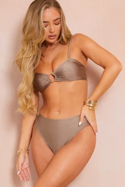 Ring Detail Bikini Top|In the Style Outlet