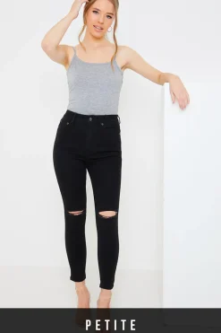 Ripped Knee Wash Stretch Skinny Jeans|In the Style Discount