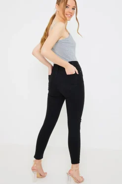 Ripped Knee Wash Stretch Skinny Jeans|In the Style Discount