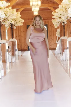 Satin Cowl Back Maxi Dress|In The Style Best