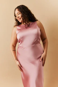 Satin Cowl Back Maxi Dress|In The Style Best