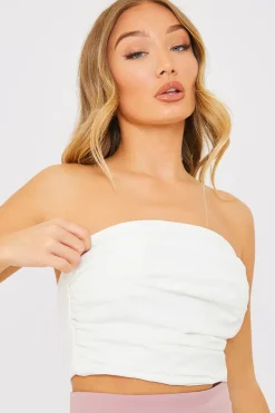 Ruched Bandeau Corset Top|In the Style