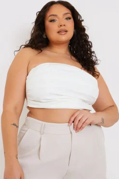 Ruched Bandeau Corset Top|In the Style