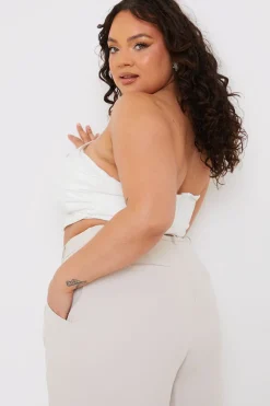 Ruched Bandeau Corset Top|In the Style