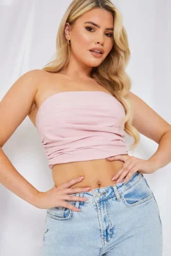 Ruched Strapless Corset Top|In the Style