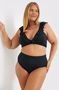 Ruffle Neck Bikini Top|In The Style Best