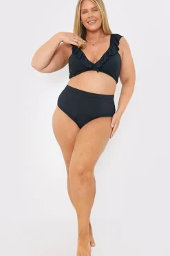 Ruffle Neck Bikini Top|In The Style Best