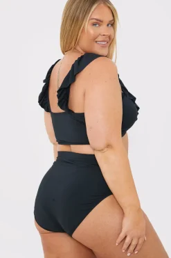 Ruffle Neck Bikini Top|In The Style Best
