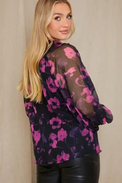 Ruffle Puff Sleeve Blouse|In The Style Hot