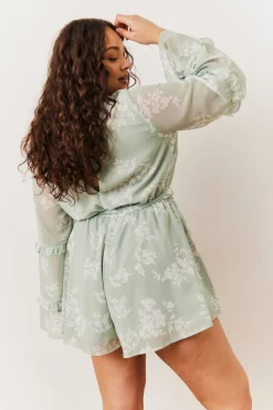 Floral Print Floaty Playsuit|In The Style Outlet