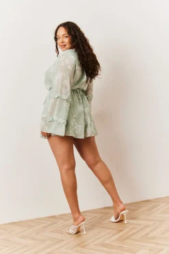Floral Print Floaty Playsuit|In The Style Outlet