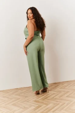 Tailored Halterneck Waistcoat Wide Leg Jumpsuit|In The Style Hot