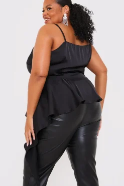 Satin Asymmetric Cami Top|In the Style Online