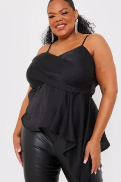 Satin Asymmetric Cami Top|In the Style Online