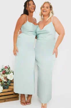 Satin Cowl Neck Maxi Dress|In The Style New