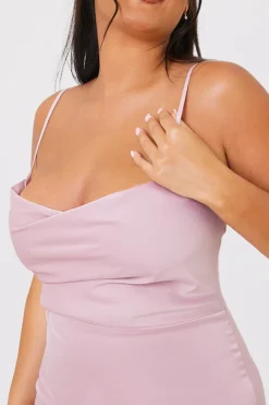 Satin Cowl Neck Maxi Dress|In The Style New