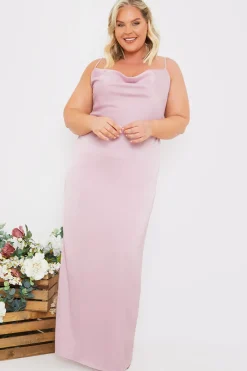 Satin Cowl Neck Maxi Dress|In The Style New