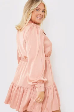 Satin Frill Hem Mini Dress|In the Style Sale