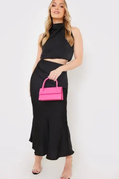 Satin Maxi Co Ord Skirt|In the Style Best