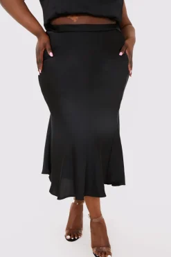 Satin Maxi Co Ord Skirt|In the Style Best