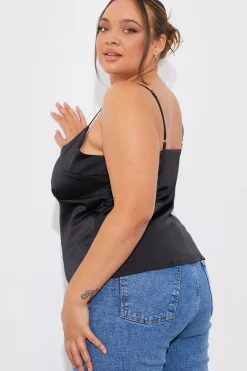 Satin Plunge Cami Top|Fits Online
