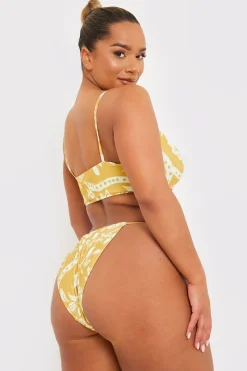 Scarf Print Tie Side Bikini Bottom|In the Style Discount