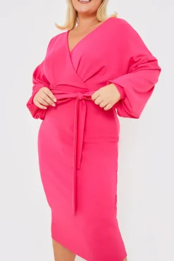 Scuba Bardot Belted Dress|In the Style Online
