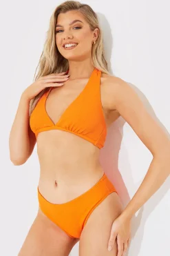 Sculpt and Control Crinkle Halterneck Bikini Top|In The Style