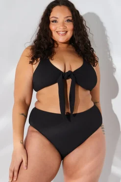 Sculpt and Control Crinkle High Waisted High Leg Bikini Brief|Fits Best