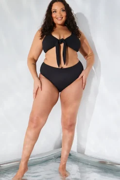 Sculpt and Control Crinkle High Waisted High Leg Bikini Brief|Fits Best