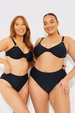 Sculpt And Control High Waist High Leg Bikini Bottom|In The Style Clearance