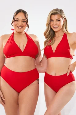Sculpt And Control High Waist High Leg Bikini Bottom|In The Style Best