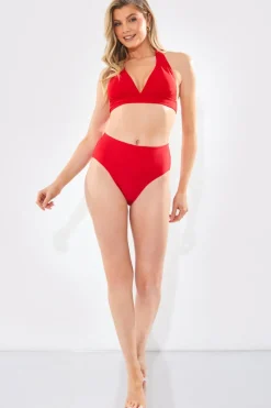 Sculpt And Control High Waist High Leg Bikini Bottom|In The Style Best
