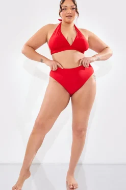 Sculpt And Control High Waist High Leg Bikini Bottom|In The Style Best