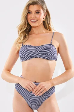 Sculpt And Control Stripe Balconette Bikini Top|In The Style Discount