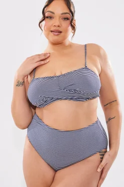 Sculpt And Control Stripe Balconette Bikini Top|In The Style Discount