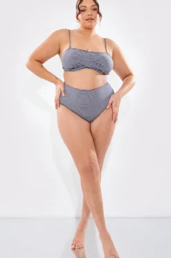Sculpt And Control Stripe Balconette Bikini Top|In The Style Discount