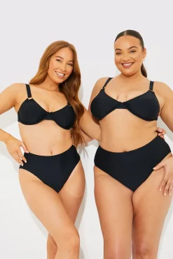 Sculpt Ring Detail Underwire Bikini Top|In The Style