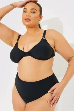 Sculpt Ring Detail Underwire Bikini Top|In The Style