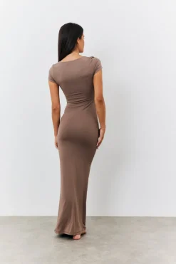 Sculpting Cap Sleeve Maxi Dress|Fits Outlet
