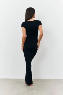 Sculpting Cap Sleeve Maxi Dress|Fits