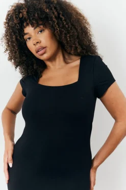 Sculpting Cap Sleeve Maxi Dress|Fits