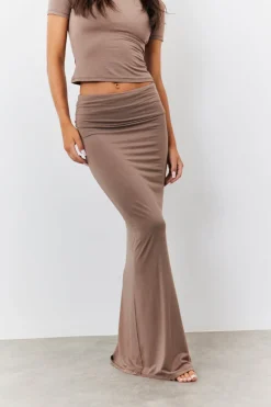 Sculpting Fold Over Waistband Maxi Skirt|Fits Outlet