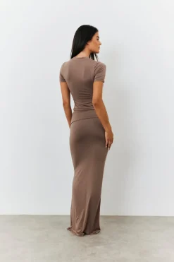 Sculpting Fold Over Waistband Maxi Skirt|Fits Outlet