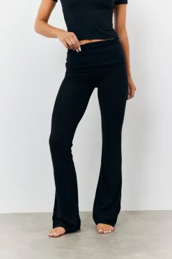 Sculpting Fold Over Waistband Flare Leg Trouser|Fits Best