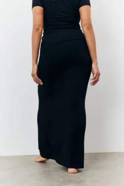 Sculpting Fold Over Waistband Maxi Skirt|Fits Best