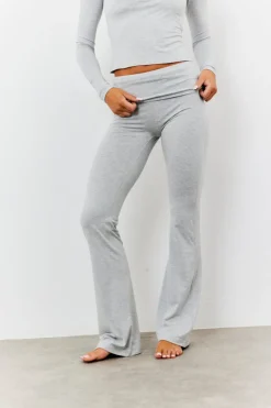 Sculpting Fold Over Waistband Flare Leg Trouser|Fits Sale