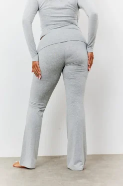 Sculpting Fold Over Waistband Flare Leg Trouser|Fits Sale