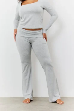 Sculpting Fold Over Waistband Flare Leg Trouser|Fits Sale