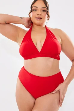 Sculpting Halter Neck Bikini Top|In The Style